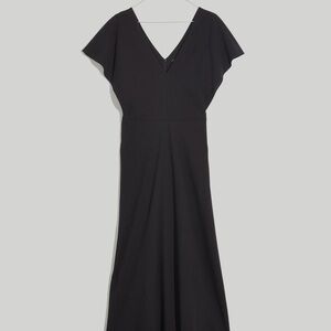 Madewell‎ black flutter sleeve midi dress 4